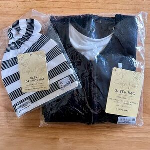 Sleep Bag & Baby Top Knot Hat